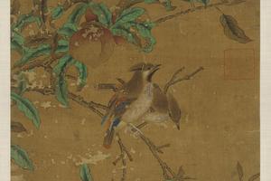 小鸟山桃图页