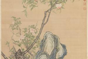 缂丝群芳祝寿轴