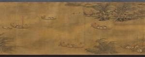 风雨归村图