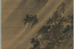 江村风雨图