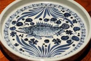 搏泥幻化鱼藻纹壶承