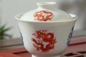 澄怀堂九龙盖碗