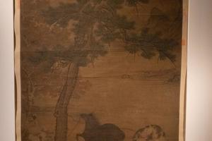 长松系马图轴，约1360年