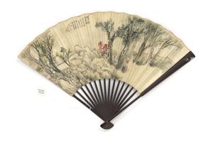 瞎牛庵论陆恢双松人物图