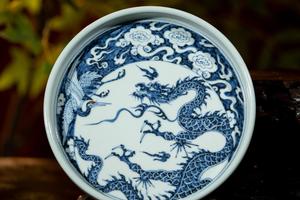 混沌系列仙鹤龙纹壶承
