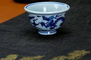 仿明双龙压手杯