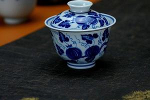 青花西瓜两才盖碗