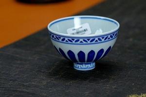 菊瓣小鸡心杯