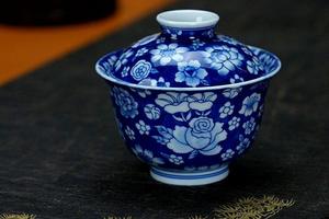 万花盖碗