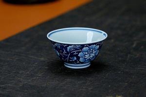 蓝地牡丹小雅杯
