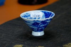 斗笠山水杯