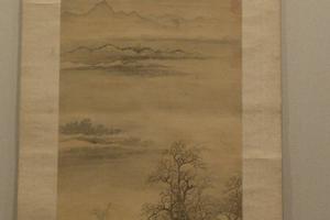 雪峰话旧图轴