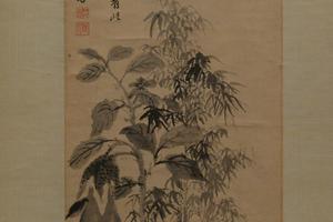 云壑松阴图轴