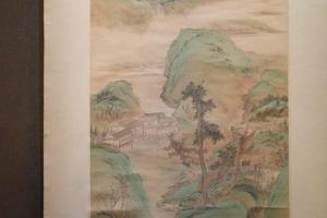甲午仲秋仿文待诏青绿山水