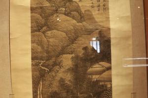 一道飞泉图轴
