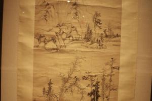 疏林远山图轴