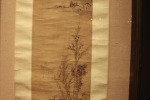水亭远山图轴