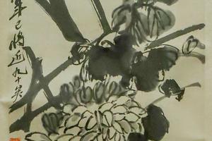 菊花蜻蜓图轴