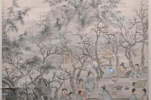 春夜宴桃李園图轴