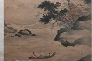 蘆洲泛艇图軸