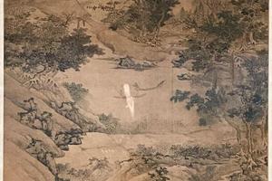 春深雨露图轴