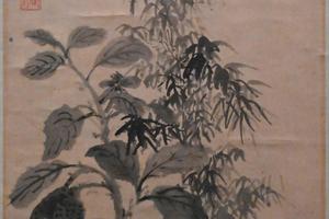 仿待诏竹茄图轴