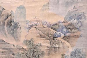 春山策杖图