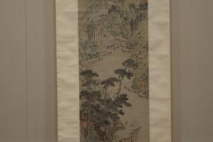 松溪萧寺图轴