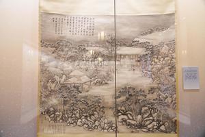 设色古华轩雪景图轴