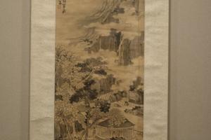 临陈无名山水图轴