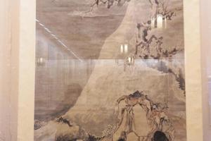 设色踏雪寻梅图轴