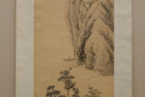 松溪泛舟图轴
