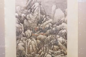 设色雪景图轴
