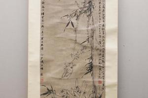 花卉合幅轴