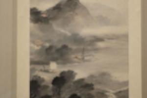 溪山烟雨图轴