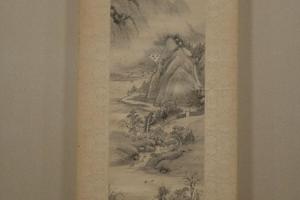 山村过雨图轴