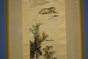 凉坡沉鸟影（轴）