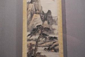 松溪泛舟图轴