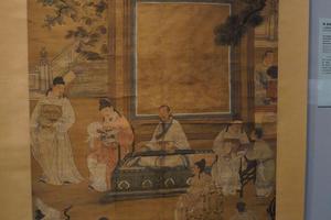 明佚名 十八学士图屏之一（焚香弹琴）