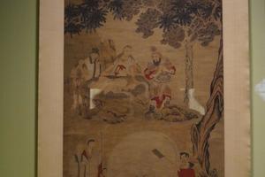 明 丁云鹏 洗象图轴