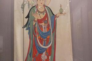 临摹盛唐净水大士图轴