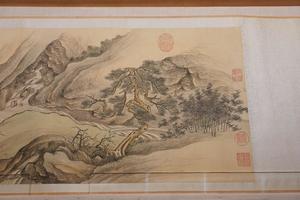 清 永瑢设色梅谷携琴图卷