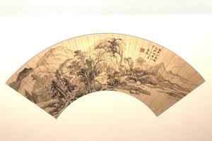 仿马扶风山水图扇页