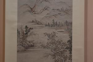青山红树图轴