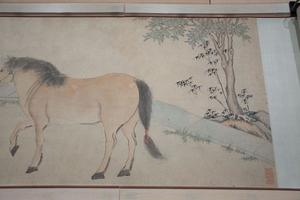 临宋人人马图卷