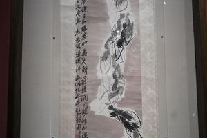 山溪群虾图