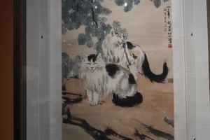 绿荫双猫图