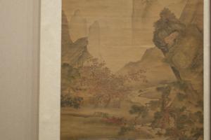 清溪横笛图轴