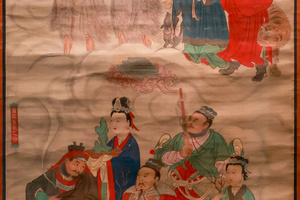 药病三皇圣祖苗稼五谷八神水陆画像轴
